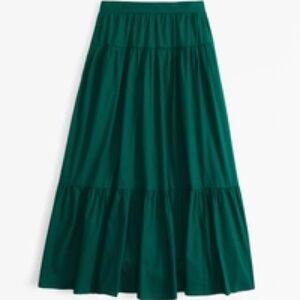 Abercrombie & Fitch Poplin Tiered Maxi Skirt, Green Size M
SKU: 659230904